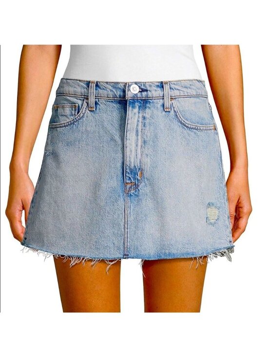Hudson Dresses & Skirts - Hudson Vivid Mini Denim Skirt Ripped Distressed Frayed Hem Size 26 (Y552)